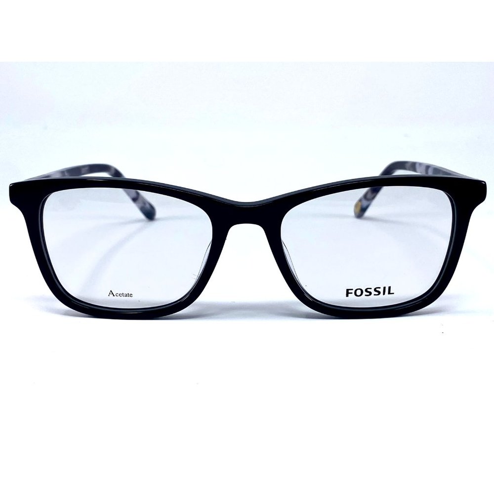 New FOSSIL Black/Tortoise Pillow Acetate FOS7085 Womens Eyeglasses 50-18-140